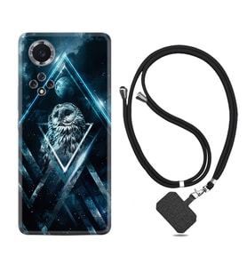 Huawei Nova Y70 Y90 Nova 9 SE  Kılıf Boyun Askılı Silikon Old Owl 1649