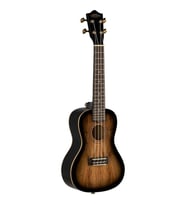 Lanikai SMBB-CX Spalted Maple Concert Elektro Ukulele (Limitli Seri - Koleksiyonluk)  Egzotik Desenli Akçaağaç (Spalted Maple) Gövde, Siyah Kenar Şeritleri, Dahili Preamp ve Ekolayzer  Ölçüler: Concert Boy / 15 Perde