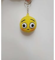Şaşkin Surat Emoji Amigurumi Organik Anahtarlik Oyuncak