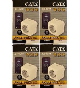 Cata CT-4010 Wifi Üzerinden Kontrol Edilebilen Akıllı Priz (4 Adet)