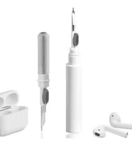 Temizleme Kiti, Süngerli 3'ü 1 Arada Airpod Temizleyici Kalem, Kablosuz Kulaklıklar Temiz Kalem, Toz Giderme Kulaklıkları Cep Telefonu için Çok Fonksiyonlu Kulaklık Temizleme Kiti