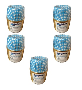 Dolphin Muffin Kağıt Karton  Altın Mavi Desenli Cupcake Kek Kalıbı Kapsülü Kabı - 25 Adetlik 5 Paket