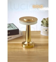 LED CT-8435 Oslo Gold Şarjlı Dokunmatik Dimlenebilir 3 Renk Masa Lambası - Type-C