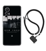 Xiaomi 12 Lite Kılıf Silikon Boyun Askılı İpli Desenli Silikon New York 1612