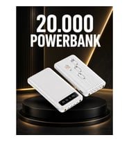Mey İthalat® 20.000mAh PD Powerbank LED Işık LCD Ekran Dahili Kablo Çoklu Giriş Yeni Nesil