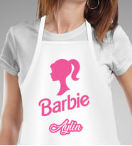 Kişiye Özel Barbie Tasarımlı Mutfak Önlüğü