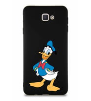 Samsung Galaxy J7 Prime 2 Soft Premier Kapak Donald Duck-C Tasarımlı Silikon Kılıf - Siyah (Şeffaf)