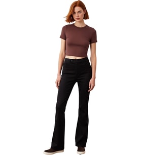 Kadın Comfort Fit Flare Jean Pantolon Fonksiyonel Dayanıklı Kaliteli Konforlu Estetik Spor