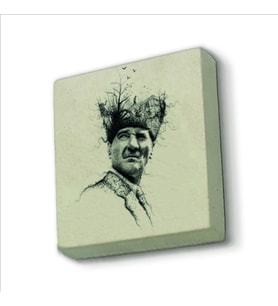 Atatürk Baskılı Doğaltaş  Magnet(KRT-105)Buzdolabı Süsü