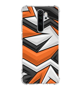 Xiaomi Redmi Note 8 Pro Köşe Korumalı Antişok Kapak Grafiti Tasarımlı Şeffaf Silikon Kılıf