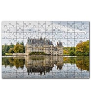 Cakapuzzle Göl Kıyısındaki Görkemli Şato ve Orman Puzzle Yapboz MDF (Ahşap) (120 Parça)