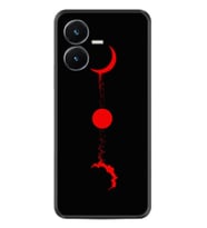 Vivo Y22S Kılıf Silikon Desen Özel Seri Red Moon 1710