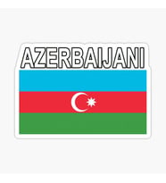 Azerbaycan Azerbaijan 17 Cm Araba Sticker Etiket MD22