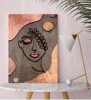 BK Home Minimalist Woman Tasarımlı Kanvas Tablo -1