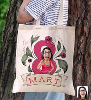 BK Gift Kadınlar Günü Karikatürlü Kanvas Bez Çanta, Baskılı Omuz Çantası, Alışveriş Çantası, Plaj Çantası, Arkadaşa Hediye-2