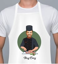 Kişiye Özel Chef- Aşçı Karikatür Mutfak Önlüğü