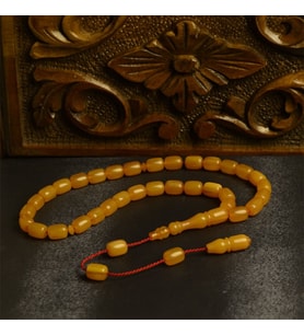 Kapsül Kesim 12x8 mm Sıkma Kehribar Sistem Püsküllü Tesbih