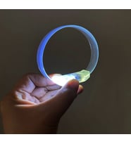 3 Modlu Pilli LED Işıklı Esnek Parti Bilekliği Beyaz