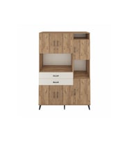 Hyperion Dolap 9 Raflı 2 Çekmeceli 6 Kapaklı 132x44x195 Çam-Çam/Aytaşı