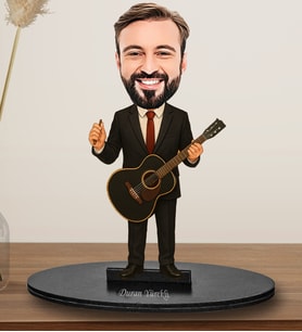 Kişiye Özel  Müzik Öğretmeni Tasarımlı  Karikatür Biblo 284