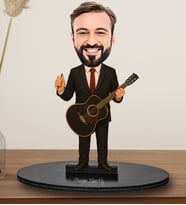 Kişiye Özel  Müzik Öğretmeni Tasarımlı  Karikatür Biblo 284