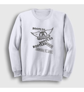 Presmono Unisex Beyaz Bootleg Aerosmith Sweatshirt 376938tt (Beyaz)