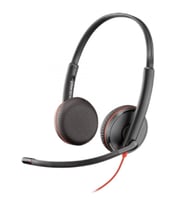 Poly Plantronics Blackwire C3225 Usb-a 3,5 Jack Kablolu Kulaklık (Siyah)