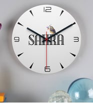 Kişiye Özel Minik Serçe İsim Yazılı Duvar Saati