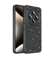 Coverzone Xiaomi Redmi 14C 4G ile uyumlu Z-Jelly K?l?f Kamera Korumal? Simli I??lt?l? Renkli Parlak Silikon Kapak - Siyah