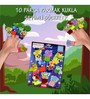 T219 Tox Sevimli Böcekler 10 Parça Parmak Kukla Set