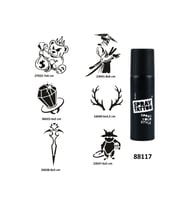 Savaşçı ve Hazine Spray Tattoo Geçici Dövme Yapma Seti Sprey Dövme Kiti