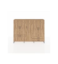 Arges Dolap 12 Raflı 2 Çekmeceli 7 Kapaklı 220x30x163 Çam-Çam