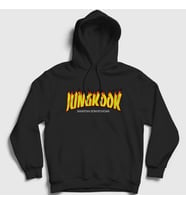 Presmono Unisex Beyaz Thrasher K Pop Jungkook Bts Kapüşonlu Sweatshirt 272859tt (Siyah)
