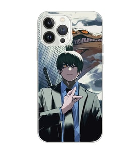 Iphone 12 PRO Uyumlu Chainsaw Man Tasarımlı Şeffaf Telefon Kılıfı