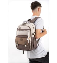 Ventis Unisex Okul Çantası Ortaokul Lise Sırt Çantası 43*30 Cm Su Geçirmez Kumaş Çok Cepli Vnt1-F