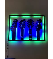 Gitarlar Led Işıklı Tablo