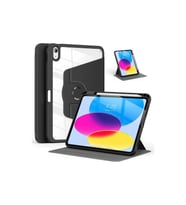 iPad Air 11 inç 2024 M2 Çipli 6.Nesil Uyumlu 360° Dönebilen Standlı Pino Tablet Kılıfı (Siyah)