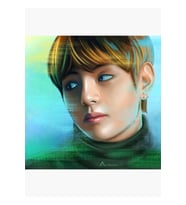 Taehyung  Bahar Günü Fanart Tablo Ahşap Poster Dekoratif Kod1263