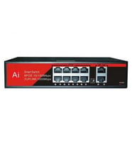 EZCOOL 8port EZ-08PSF 10/100 2-UPLINK 120W FULL POE SWITCH
