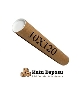 10x120 cm Kapaklı Silindir Postüp Rulo Gönderi Kutusu