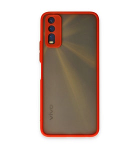 Vivo Y11s Kılıf Montreal Silikon Kapak - Kırmızı