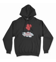 Sevgililer Günü Siyah Kapşonlu Sweatshirt Hoddie