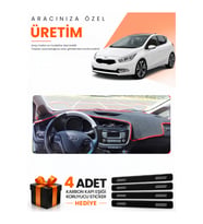 KİA CEED (2013-2019) Uyumlu Torpido Koruma Örtüsü Oto Kılıfı - Siyah Kırmızı