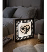 Aşkın Işığı: Cupid Temalı Dekoratif Led Gece Lambası (Beyaz)