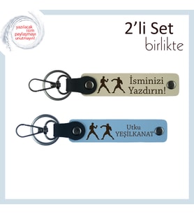 Zaferi Hakkıyla Kazananlara, Gladyatör Ruhuyla Hazırlanan, Kişisel Anahtarlık, Sütlü Kahve-Gök Mavi
