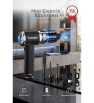 Torima Mini Şarjlı Araç Süpürgesi Çok Fonksiyonlu El Süpürgesi LT132 Siyah