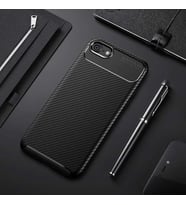 Uyumlu Model Apple iPhone 6 6S Kılıf Karbon Silikon Case (Siyah)