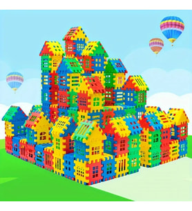 Puzzle City 3d Yapı Ve Tasarım Blokları 64 Parça Eğitici Oyuncak