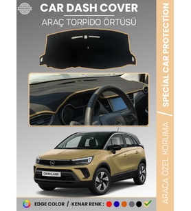 OPEL CROSSLAND (2020+) Torpido Örtüsü Ön Göğüs Halı Torpido Koruma Birebir Uyum Kaymaz Özel Kesim