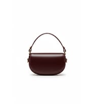 Bordo Mini Kadın El & Omuz Çantası – Retro Baguette Stil Şık Tasarım